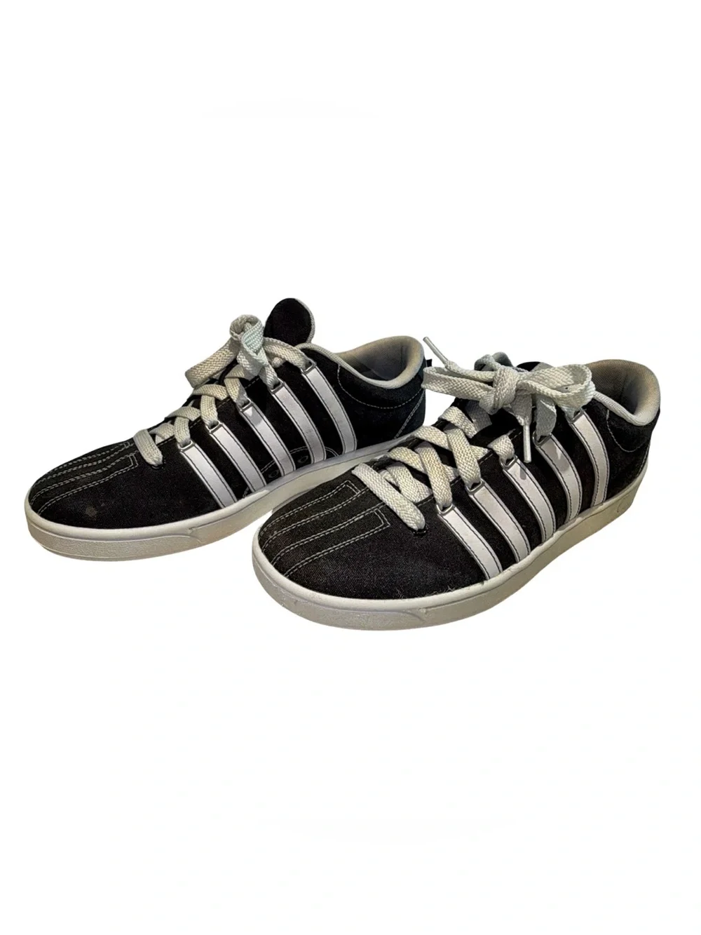 K-Swiss Men's Classic Black & White Sneakers | Swiss Luxury / Size 9
